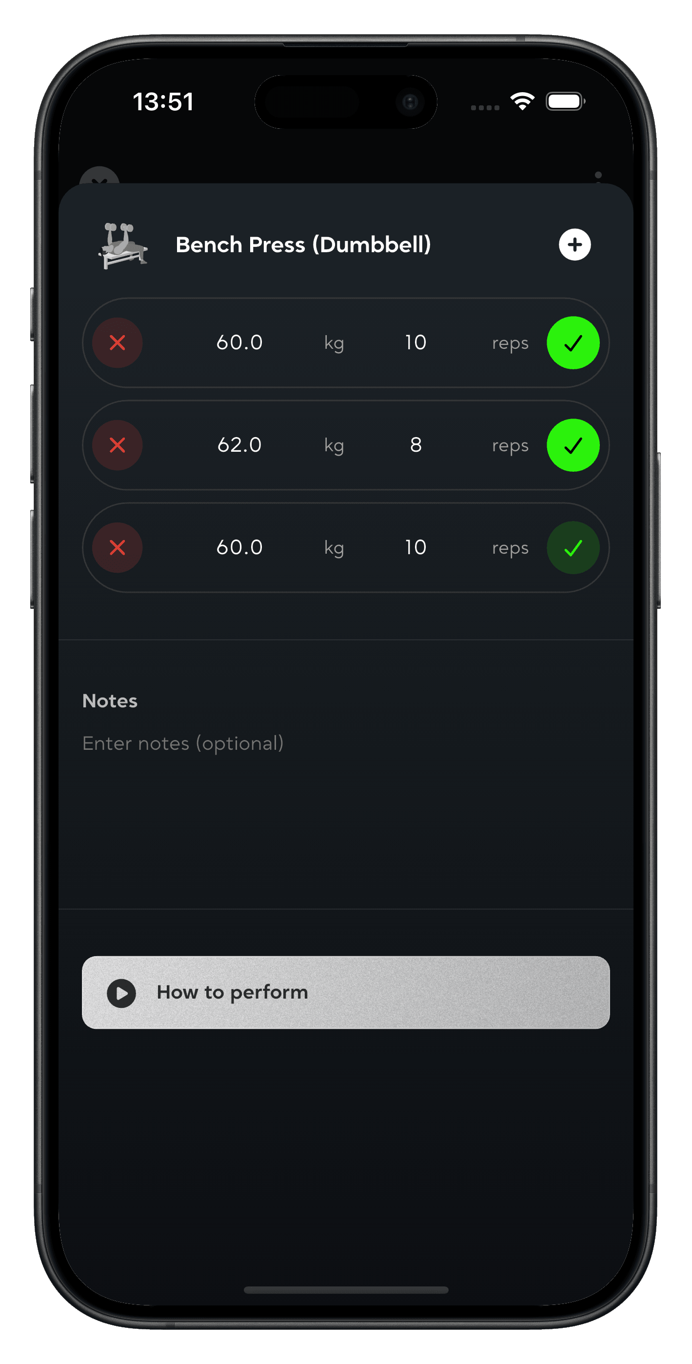 Training app screen 5